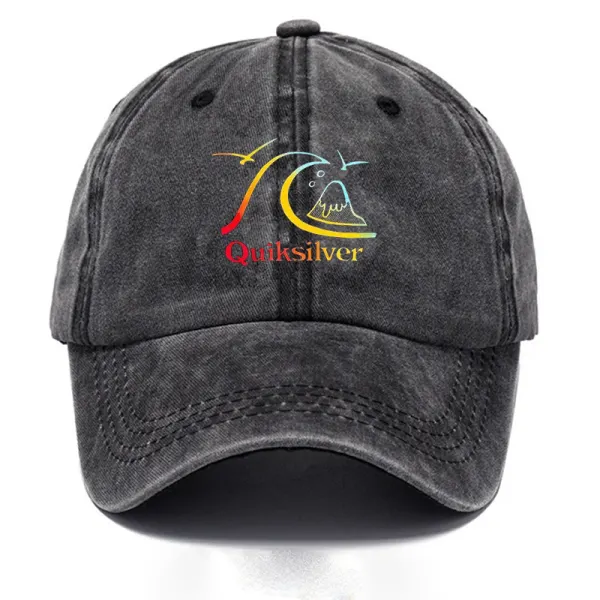 Unisex Beach Vacation Surf Print Washed Baseball Cap - Menzfolk.com 