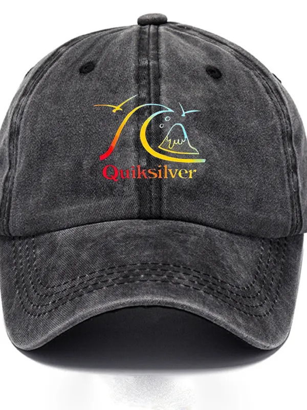 Unisex Beach Vacation Surf Print Washed Baseball Cap - Menbarn.com 