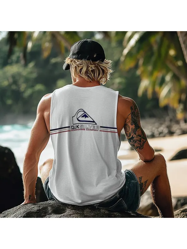 Unisex Beach Vacation Surf Print Vest - Aptkoi.com 