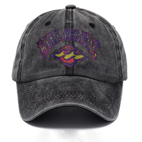 Unisex Beach Vacation Surf Print Washed Baseball Cap - Dozenlive.com 