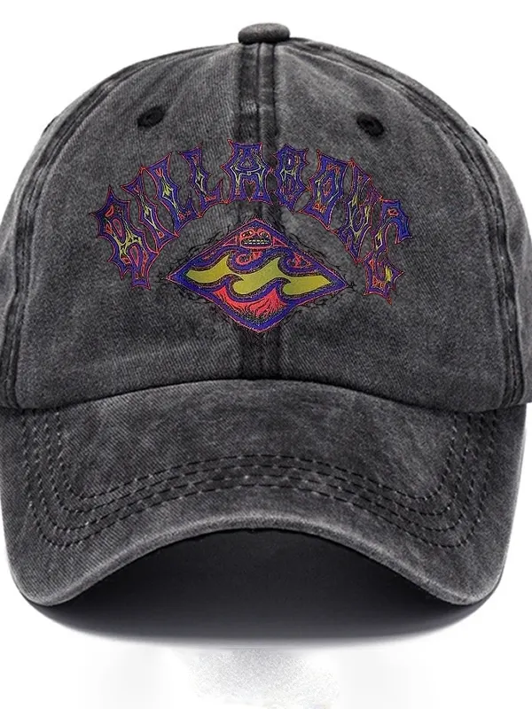 Unisex Beach Vacation Surf Print Washed Baseball Cap - Menbarn.com 
