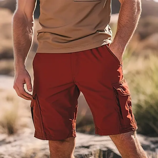 Men's Outdoor Leisure Multi-Pocket Workwear Nylon Shorts - Pipersuper.com 