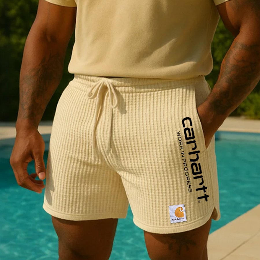 

Comfortable Waffle Knit Shorts For Summer Leisure