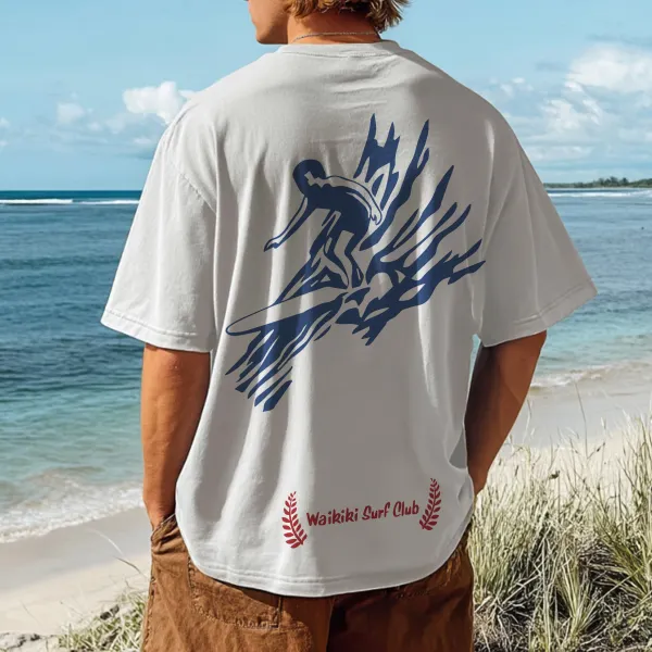Surf Club Graphic T-Shirt For Beach Lovers - Dozenlive.com 