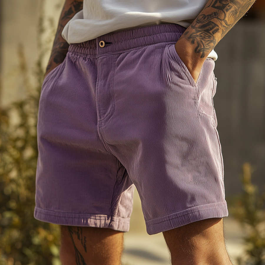 

Men's Vintage Corduroy Surf Purple Shorts