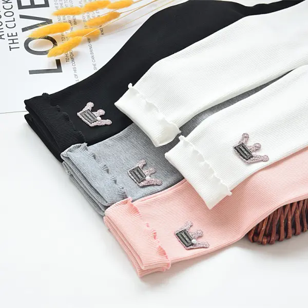 【18M-9Y】Girls Combed Cotton Crown Pants - Popopiearab.com 