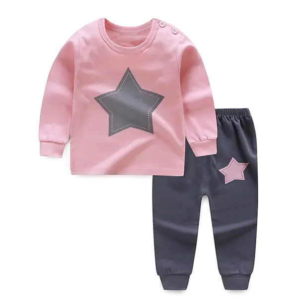 【6M-9Y】Cotton Cartoon Print Two-piece Suit Only $5.99 - Popopieshop.com 