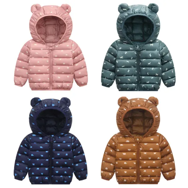 【12M-7Y】kids Cartoon Print Hooded Long Sleeve Cotton Clothes - Popopiearab.com 