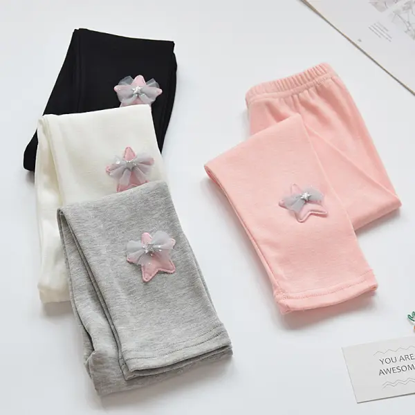 【18M-9Y】Girls Cotton Casual Thin Leggings Only $3.99 - Popopieshop.com 
