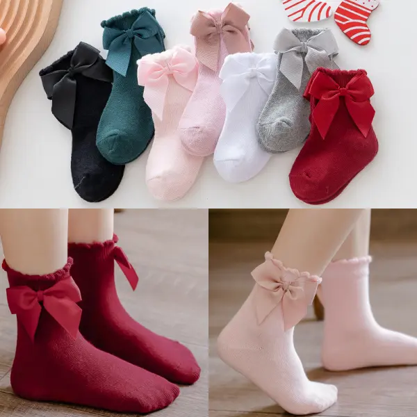 Big Bow Little Princess Socks - Popopiearab.com 