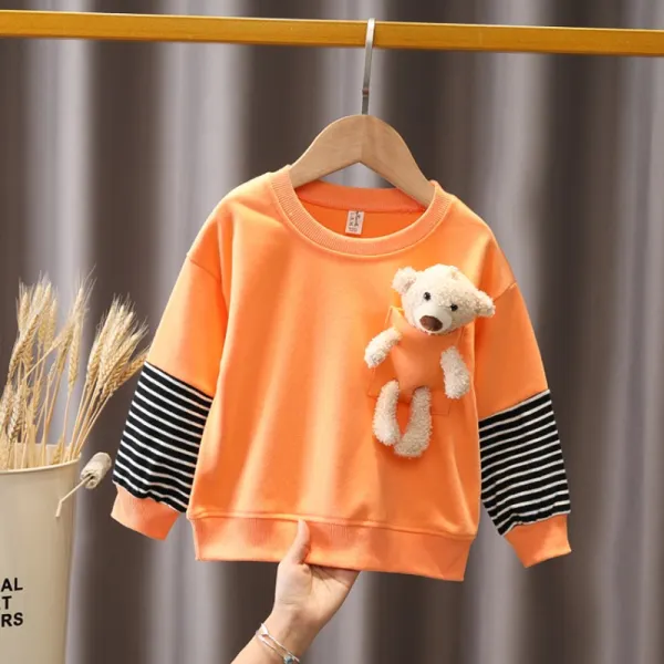 【18M-5Y】Kids Casual Cartoon Bear Long Sleeve Sweatshirt - Popopiearab.com 