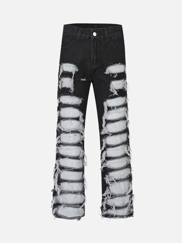 The Supermade High Street Frayed Cat Whisker Jeans - Businesuniontrade.com 