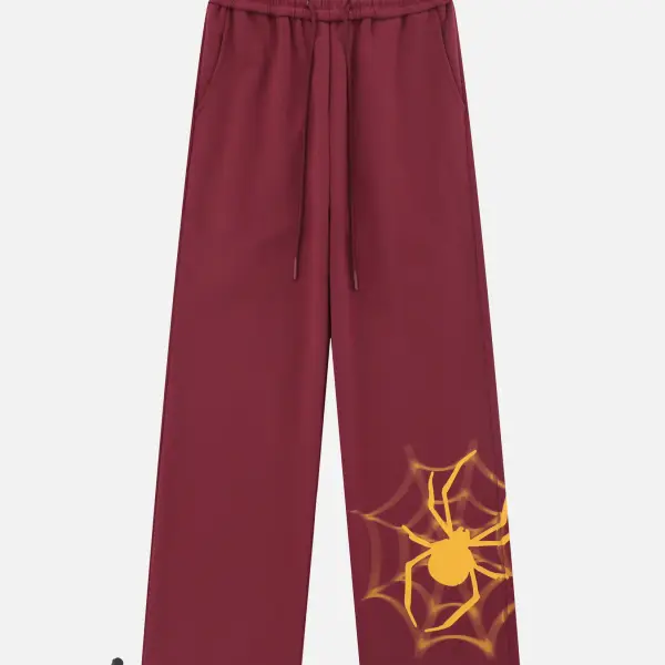 Thesupermade Retro Design Spider Casual Pants - Sunhopebloom.com 