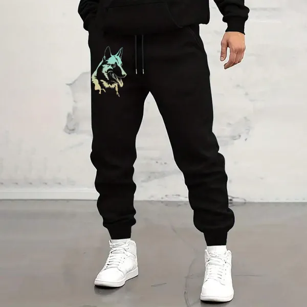 Men's Dog Print Casual Sweatpants - Burstarsunshine.com 
