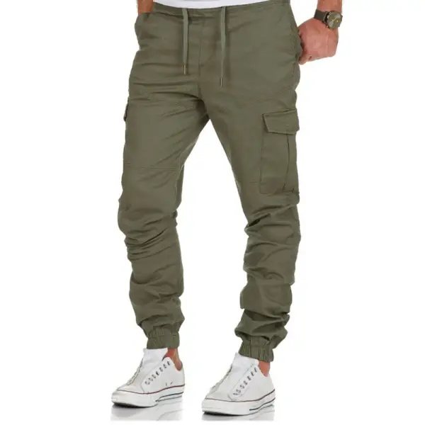 Commuting Street Workwear Multi-pocket Pure Color Pants - Burstarsunshine.com 