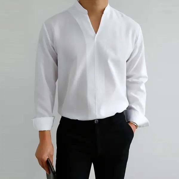 Gentlemans Simple Design Casual Vacation Shirt - Mobilittle.com 