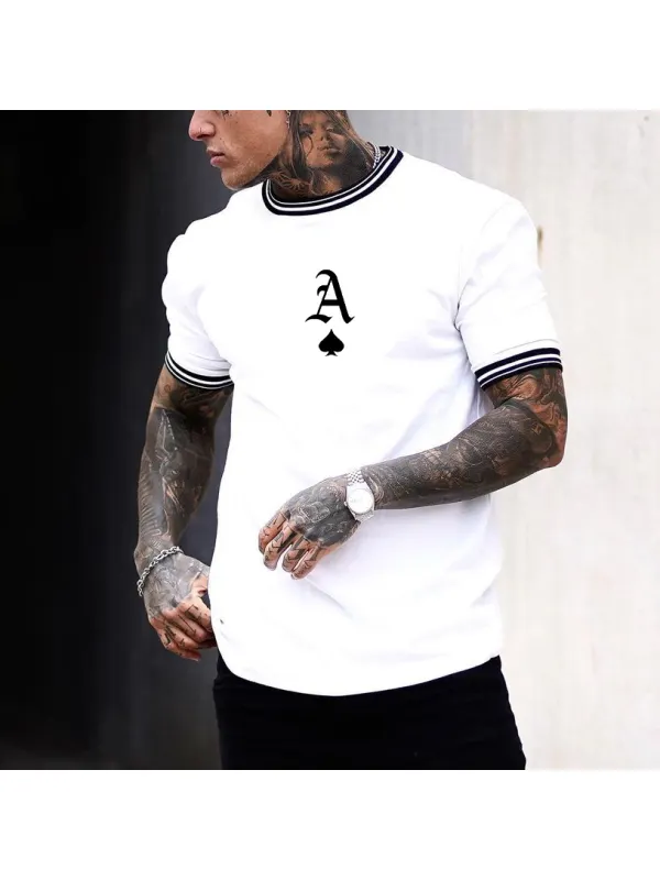 Poker Print Short-sleeved T-shirt - Localziv.com 