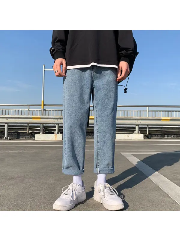 Mens Fashion Wash Casual Denim Pants - Aptkoi.com 