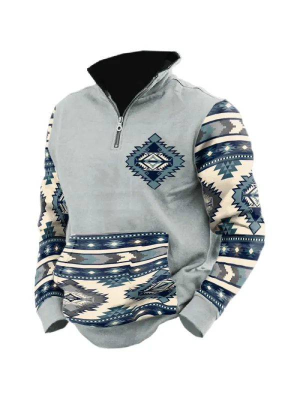 Men's Outdoor Casual Printed Long Sleeve Sweatshirt - Realyiyi.com 