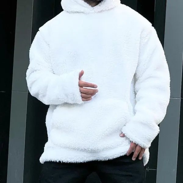 Plush Warm Hooded Sweatshirt - Menilyshop.com 