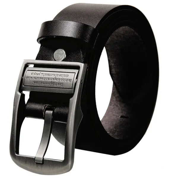 Men's Casual Retro Pin Buckle PU Leather Belt - Keymimi.com 