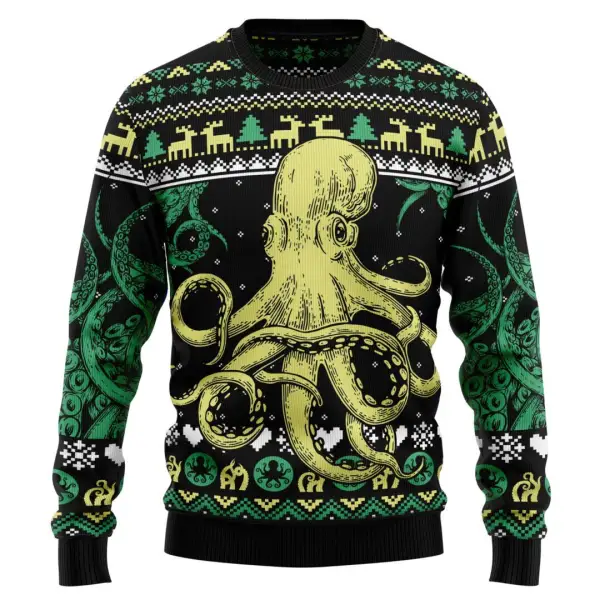 Octopus Cool Ugly Christmas Sweater - Dozenlive.com 