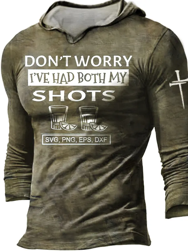 Don't Worry I'Ve Had Both My Shots Men's Retro Tactical Hoodie - Pragmaace.com 