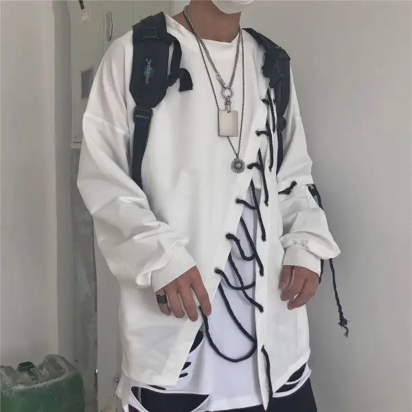 Fashion Personality Strap Sweatshirt Hip Pop Sweatshirt - Sunhopebloom.com 