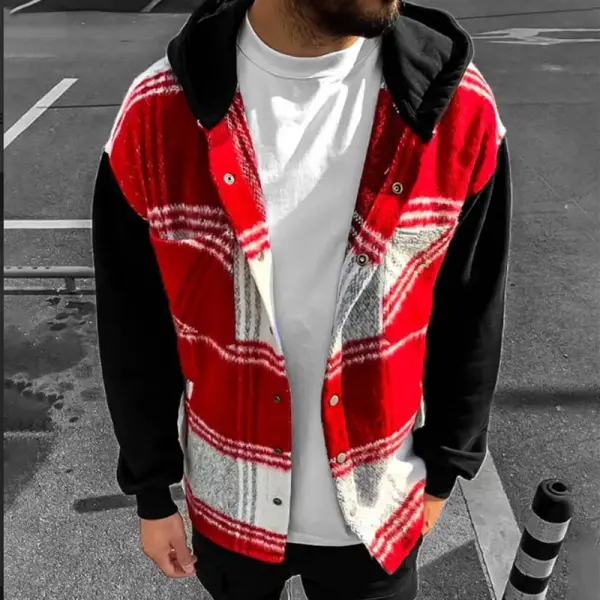 Plaid Texture Flannel Shirt/Jacket - Sunhopebloom.com 
