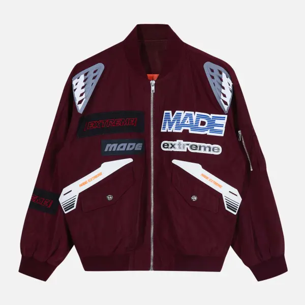 The Supermade American Loose Racing Jacket - Sunhopebloom.com 