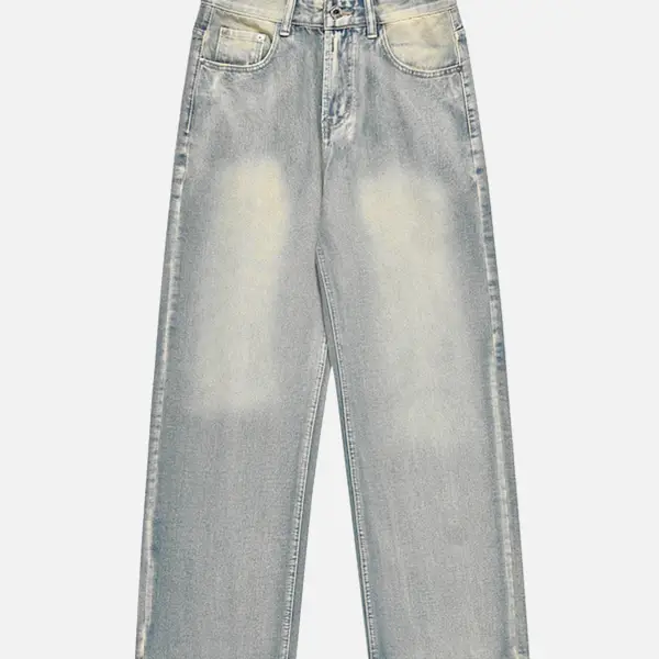 The Supermade Washed And Worn Loose Jeans - Sunhopebloom.com 