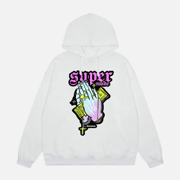 The Supermade Hands Praying Hoodie - Sunhopebloom.com 