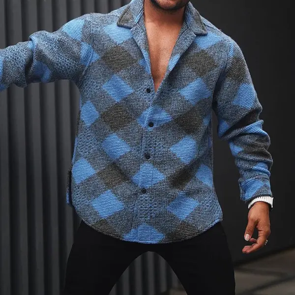 Men's Autumn & Winter Casual Plaid Jacket - Sunhopebloom.com 