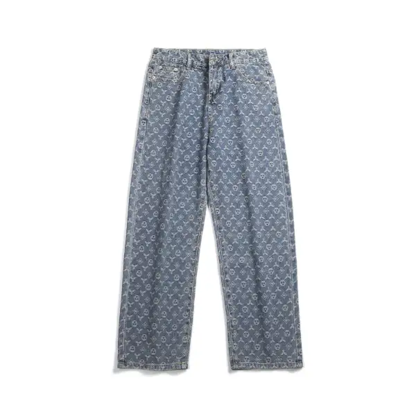 European And American High Street Jacquard Drape Casual Denim Trousers - Sunhopebloom.com 