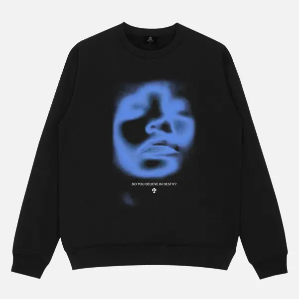 The Supermade Portrait Print Sweatshirt - Sunhopebloom.com 