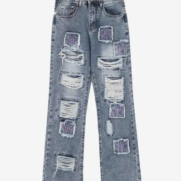 The Supermade Highest Quality Casual Jeans With Holes - Sunhopebloom.com 