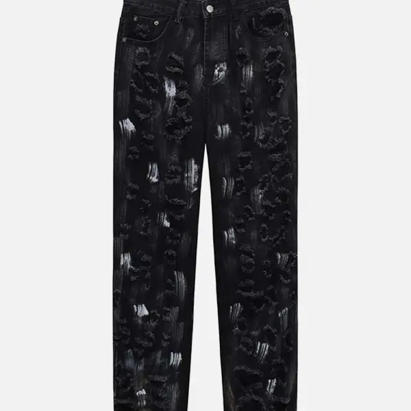 The Supermade Splash Ink On Ripped Jeans - Sunhopebloom.com 