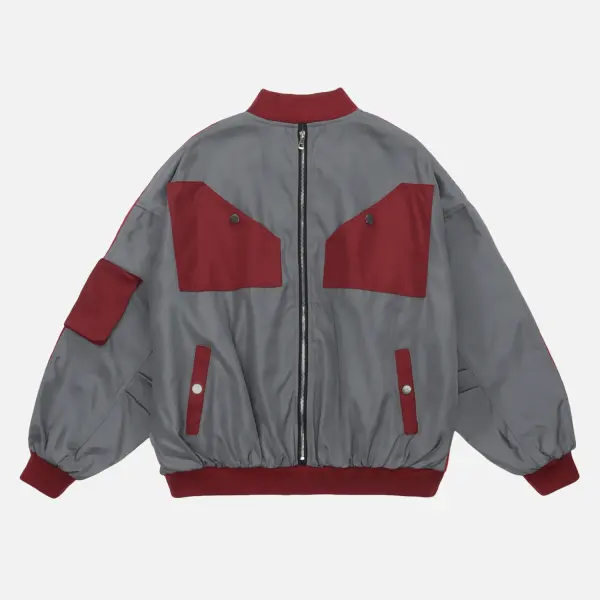 Thesupermade American Trendy Patchwork Baseball Jacket - Sunhopebloom.com 