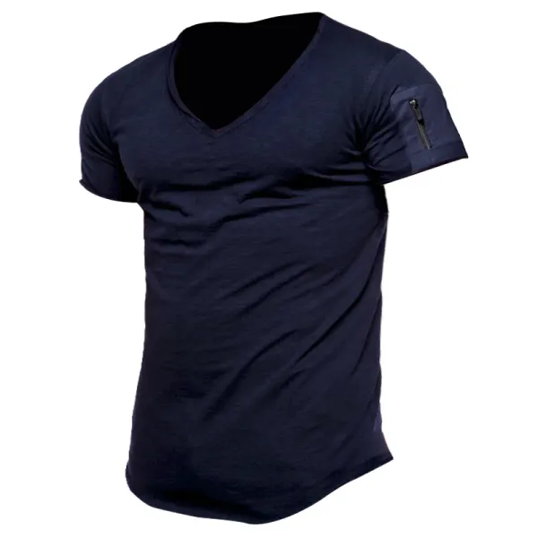 Men's Outdoor Tactical Pocket Short Sleeve T-Shirt - Wayrates.com 