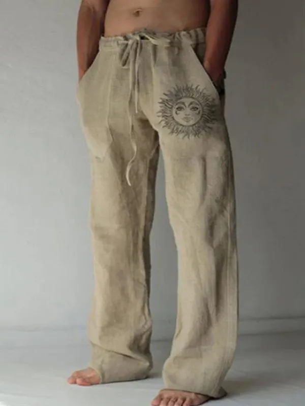 Holiday Style Cotton And Linen Pants - Sunshinetip.com 