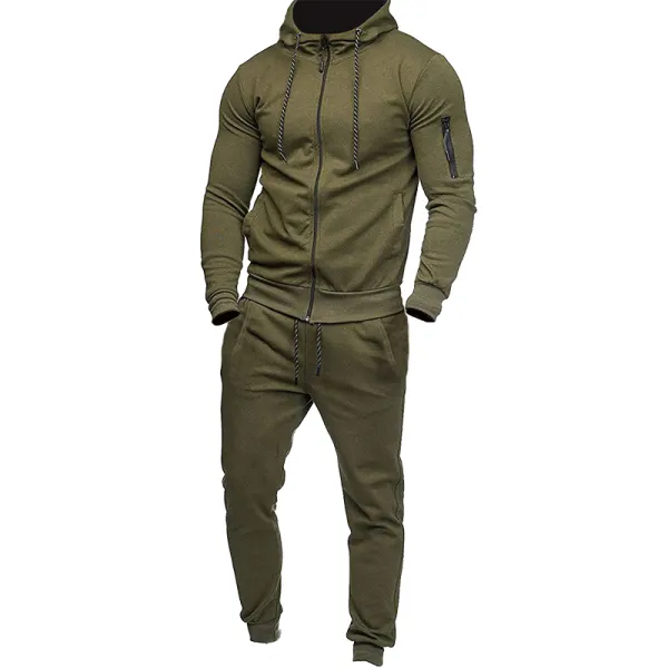 Men's Sport Tracksuits 2 Piece Jogging Suits Sets Pullover Hoodies - Wayrates.com 