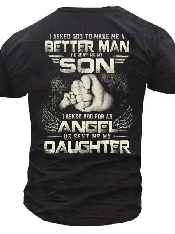 Being A Father Is An Honour Men's Outdoor Tactical Cotton T-Shirt - Menbarn.com 
