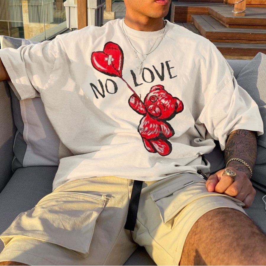 

Men's Red Bear Oversized T-Shirt