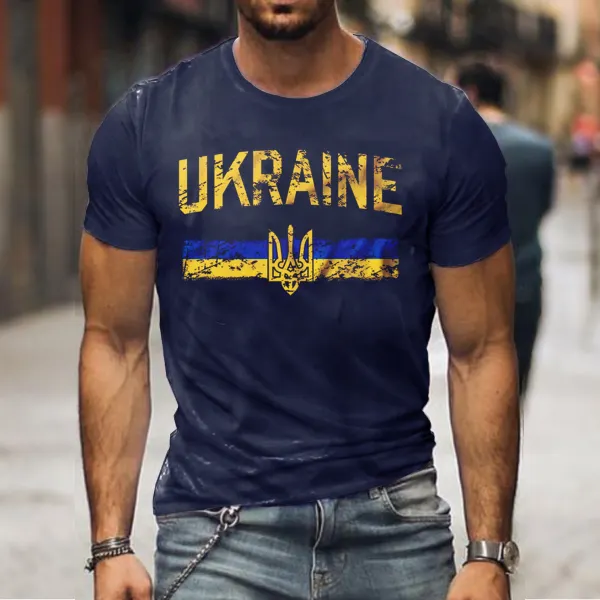 Ukraine Heritage Ancestry Trident T-shirt - Dozenlive.com 