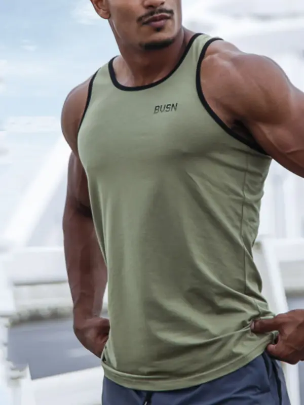 Men's Trendy Printed Casual Tank Top - Sunshinetip.com 