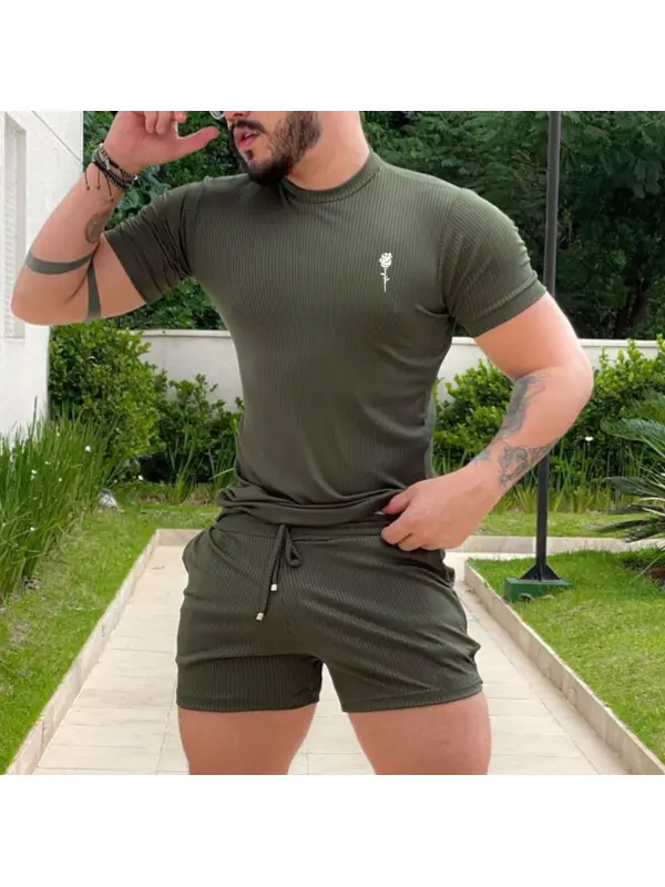 Men's Stretch Slim Basic Short Suit - Timetomy.com 