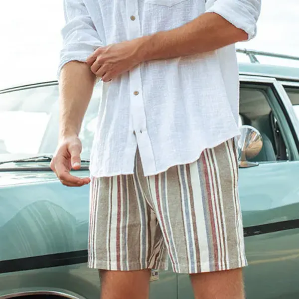 Summer Retro Surf Stripe Shorts - Anurvogel.com 