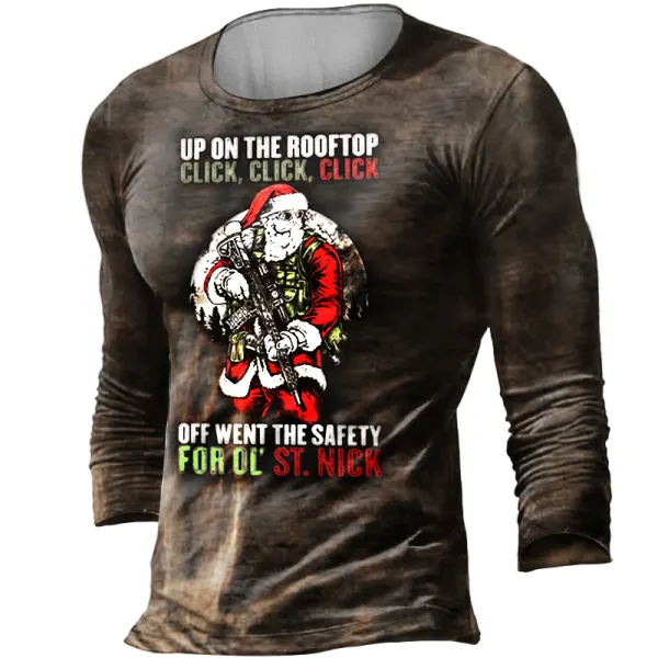 TACTICAL SANTA Men's Long Sleeve T-Shirt - Menzfolk.com 