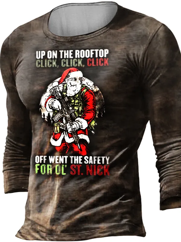 TACTICAL SANTA Men's Long Sleeve T-Shirt - Simplyion.com 