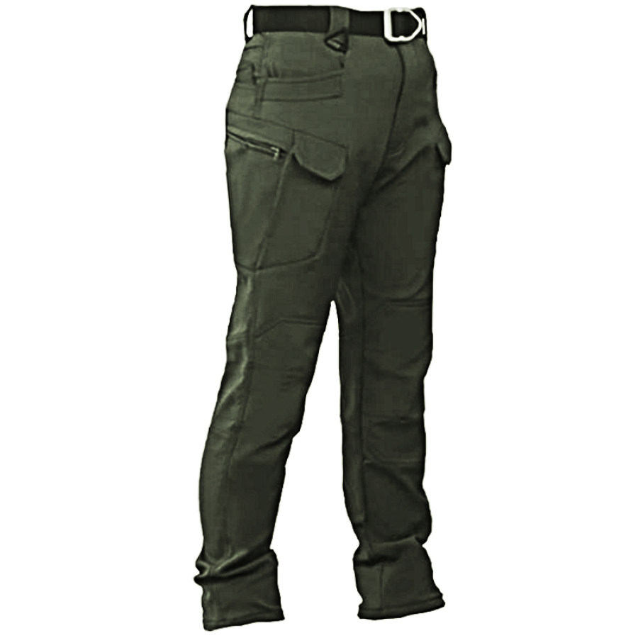 

Men's Outdoor Hiking Waterproof Windproof Warm And Fleece Thick Pants